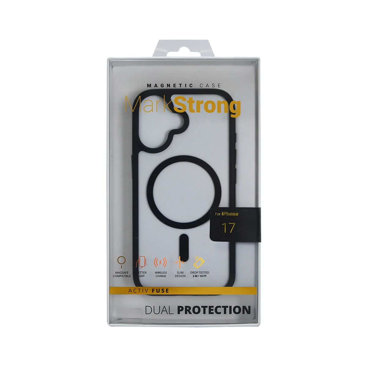 CASE MARKSTRONG IPHONE 17 CLEAR/BLACK