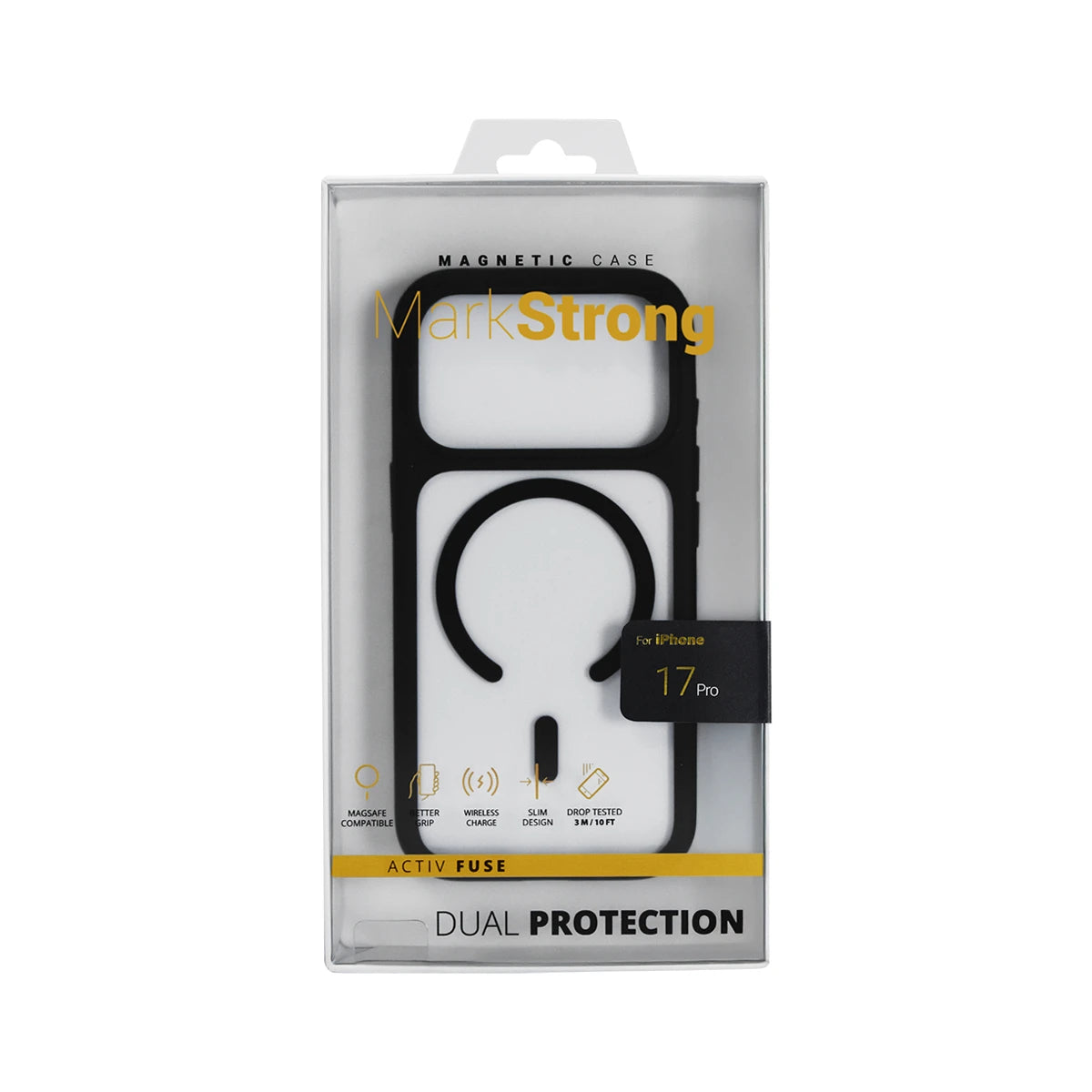 CASE MARKSTRONG IPHONE 17 PR CLEAR/BLACK