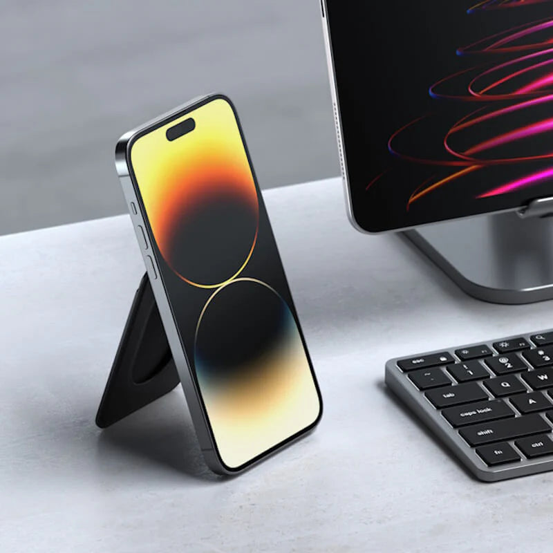 CARTERA MAGNETICA DE CUERO VEGANO NEGRO