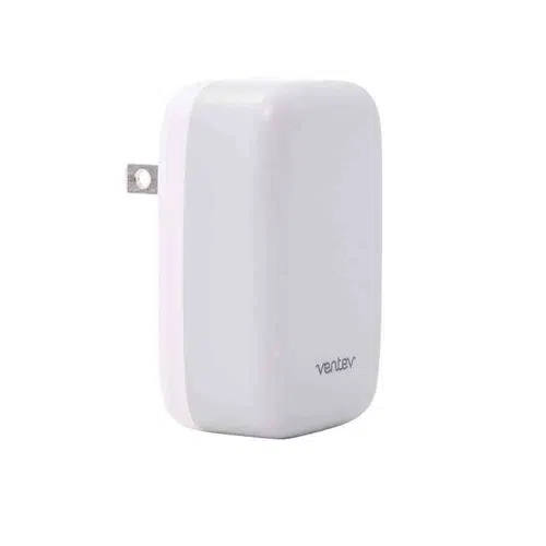 27W DUAL USB C AND USB A WALL CHARGER WHITE