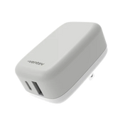 ADAPTADOR VENTEV DE PARED 27W 2 PUERTOS USB-A / USB-C WHITE