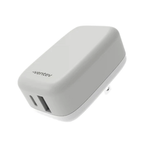 ADAPTADOR VENTEV DE PARED 27W 2 PUERTOS USB-A / USB-C WHITE