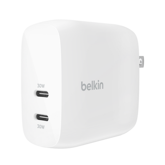 Belkin 60W USB-C PD 30 Wall Charger 2 USB C 30W