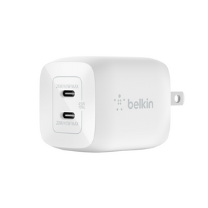 ADAPTADOR BELKIN DE PARED BOOSTCHARGE 45W GaN 2 PUERTOS