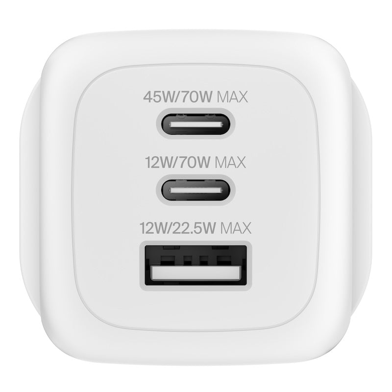 ADAPTADOR BELKIN PARED 70W USB-C USB-A