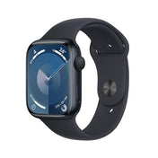 Apple Watch Series 9 GPS • Caja de aluminio color medianoche de 45 mm • Correa deportiva color medianoche - M/L