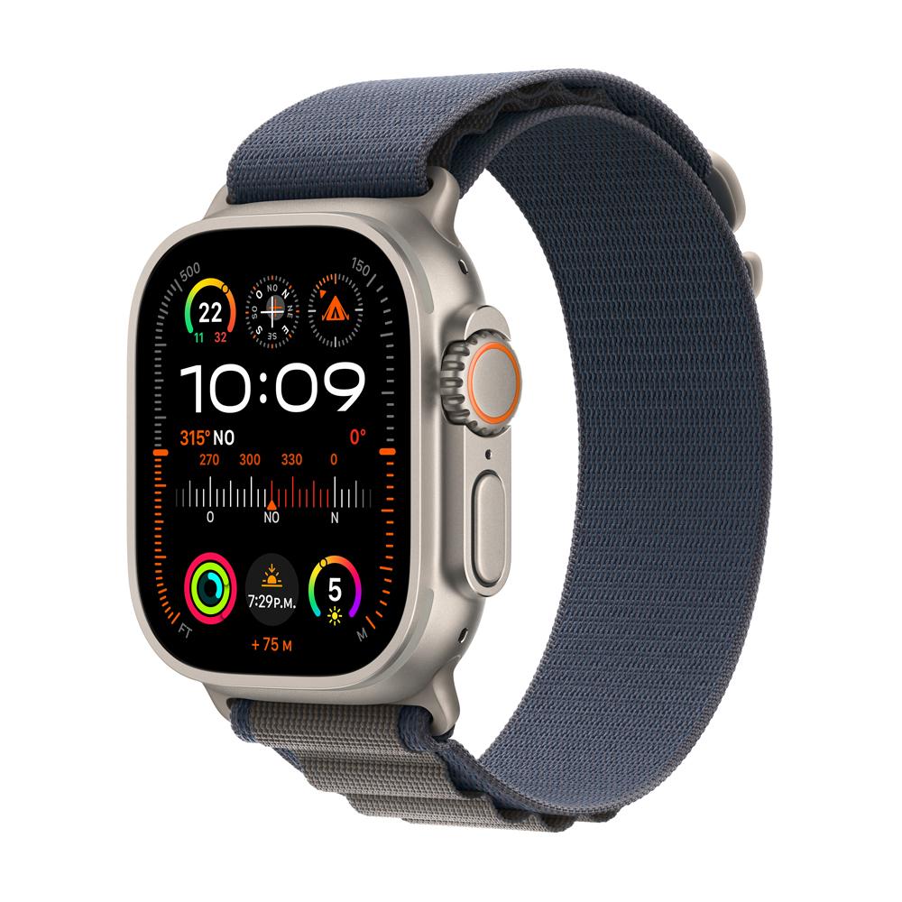 Apple Watch Ultra 2 GPS + Cellular • Caja de titanio de 49 mm • Correa Alpine azul - M