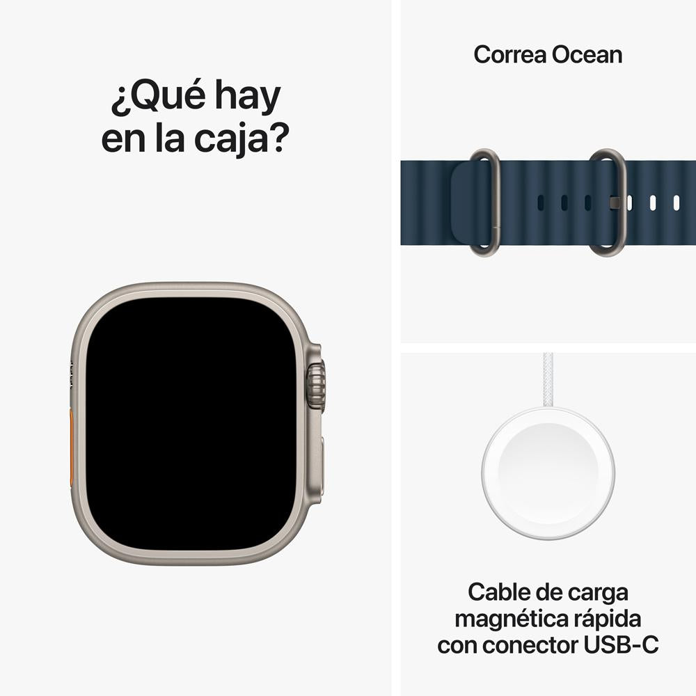 Apple Watch Ultra 2 GPS + Cellular • Caja de titanio de 49 mm • Correa Ocean azul
