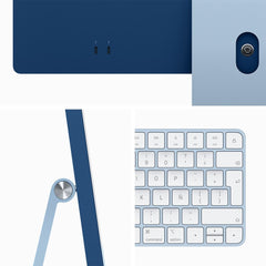 iMac con pantalla Retina 4,5K de 24 pulgadas: Chip M3 de Apple con CPU de 8 núcleos y GPU de 8 núcleos, 256 GB SSD - Azul