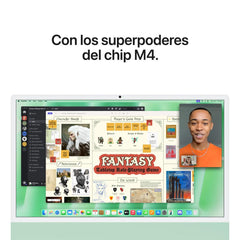 iMac con pantalla Retina 4,5K de 24 pulgadas: Chip M4 de Apple con CPU de 8 núcleos y GPU de 8 núcleos, 256 GB SSD - Verde
