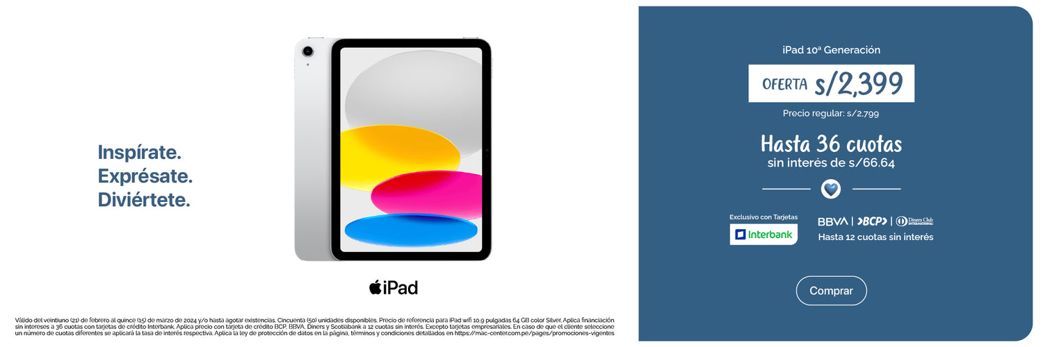 2022 iPad de 10,9 (10ª generación) – Mac Center Peru