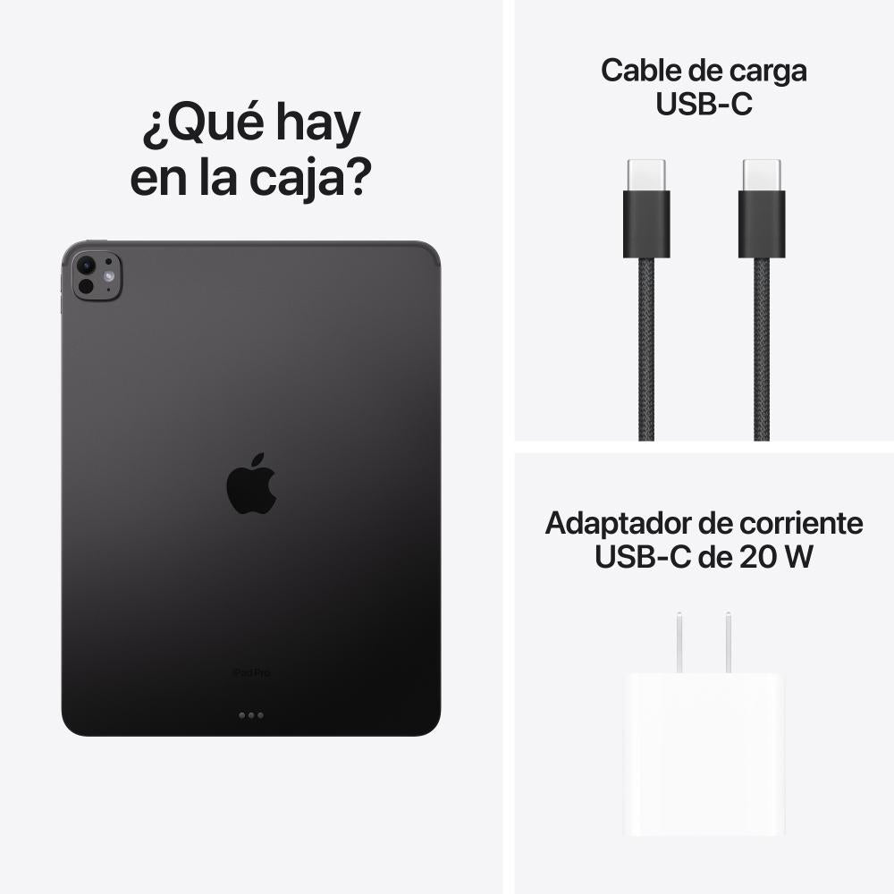 iPad Pro de 13 pulgadas Wi-Fi 512 GB Vidrio estándar - Negro espacial (M4)