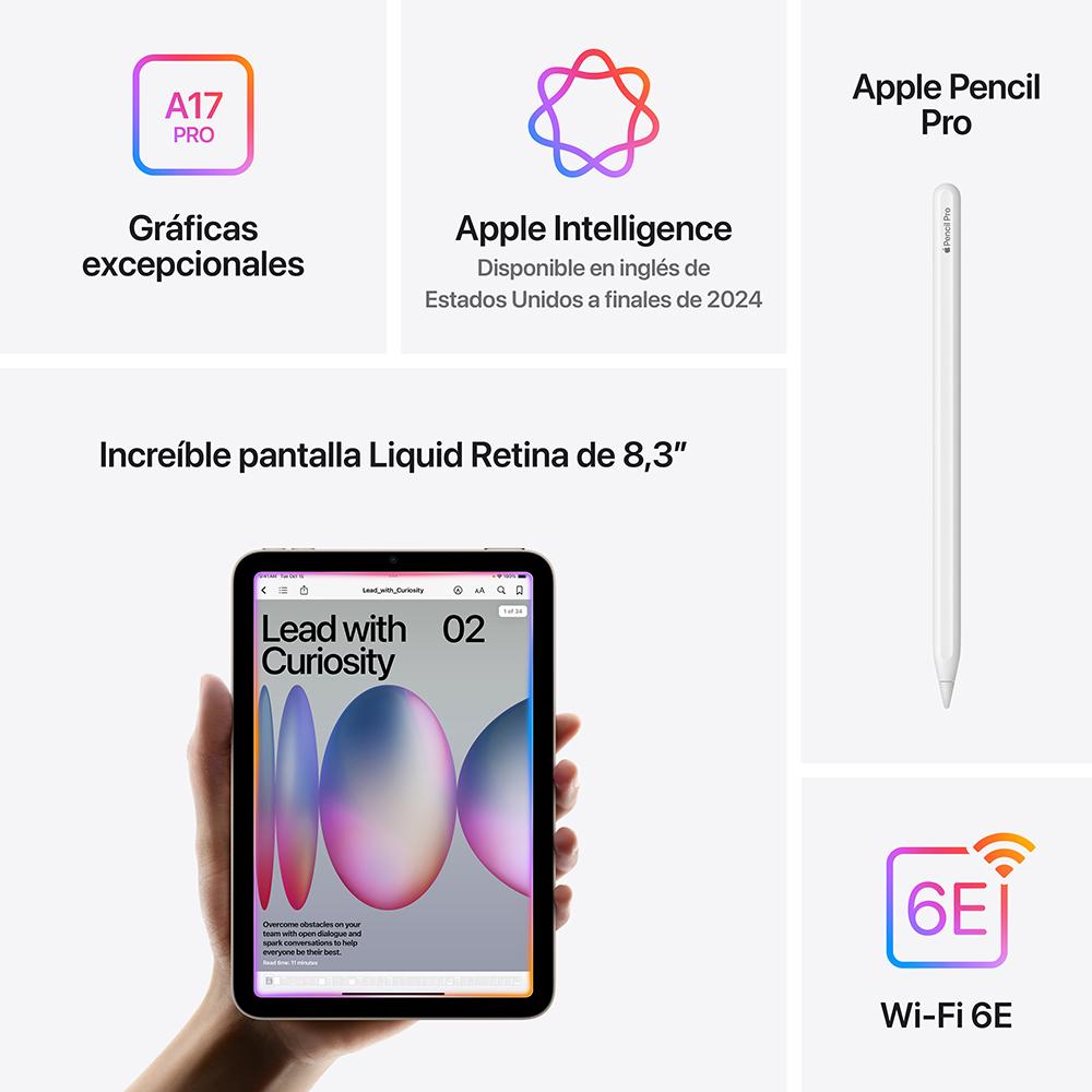 iPad mini Wi-Fi 256 GB - Morado (A17 Pro)