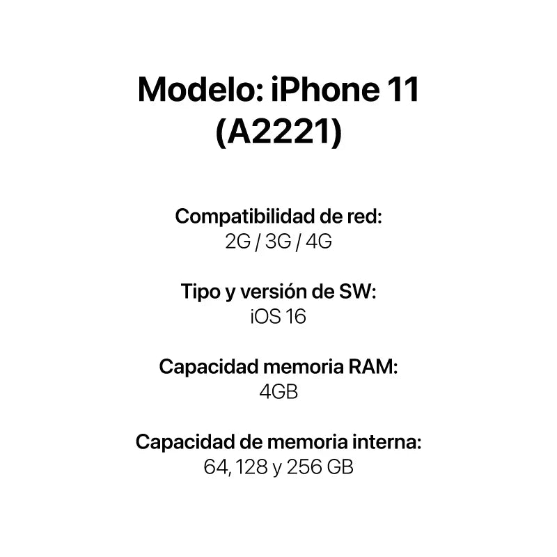 iPhone 11 64 GB Negro