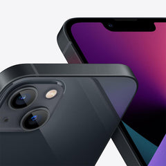iPhone 13 Midnight vista frontal completa con notch visible