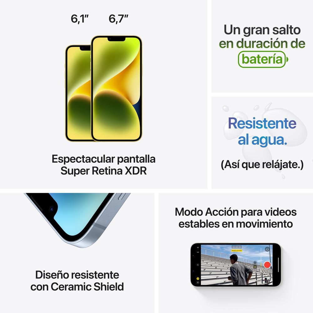 iPhone 14 256 GB en amarillo