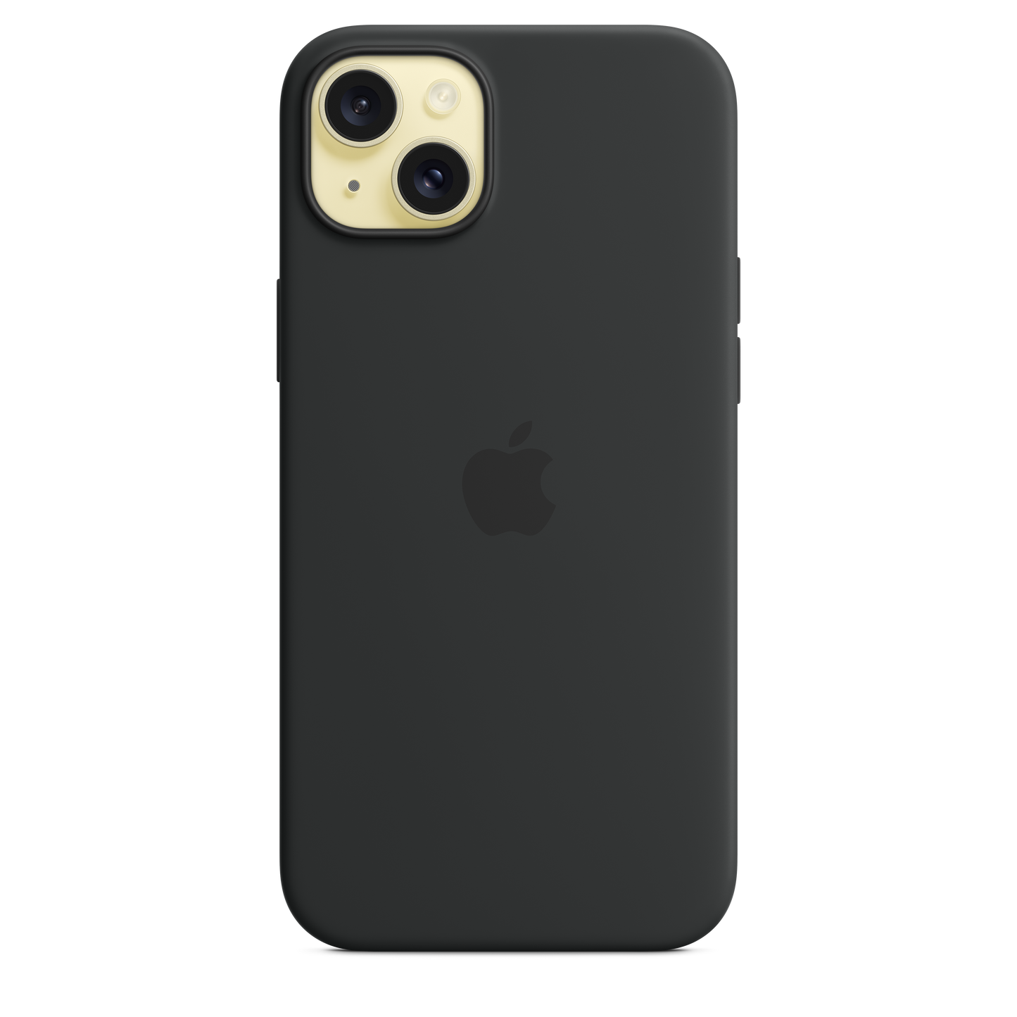 Funda de silicón con MagSafe para el iPhone 15 Plus - Negro