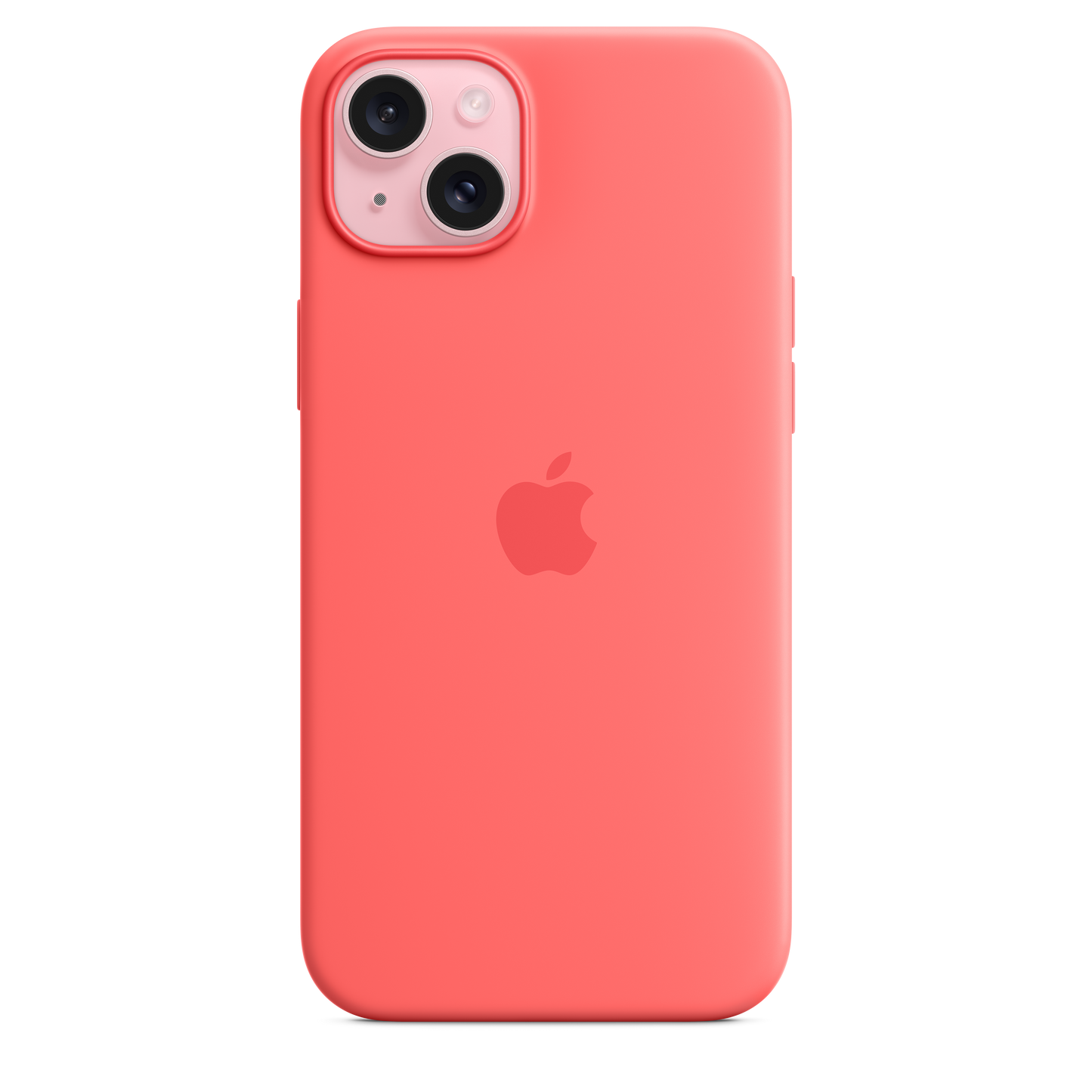 Funda de silicón con MagSafe para el iPhone 15 Plus - Color guayaba