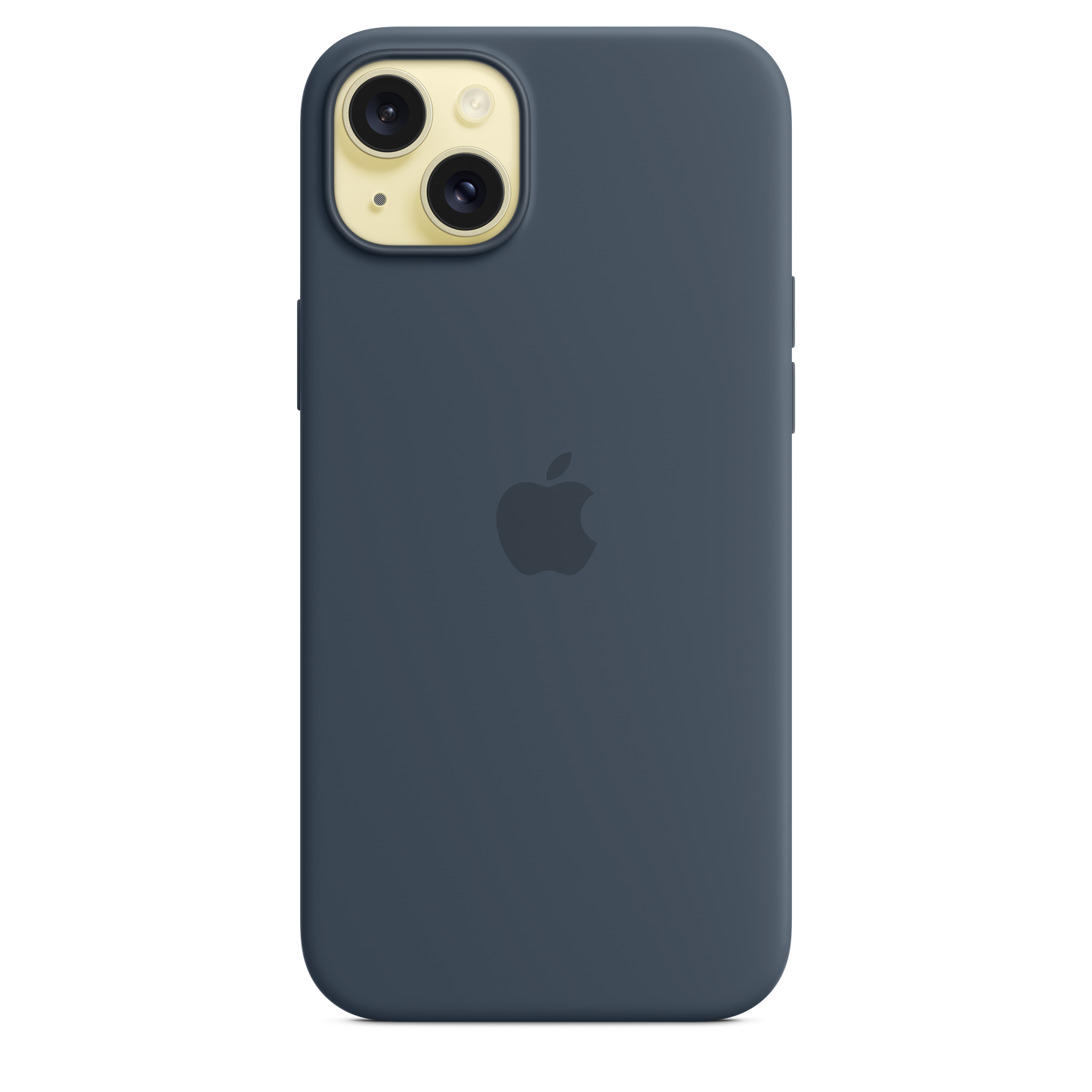 Funda de silicón con MagSafe para el iPhone 15 Plus - Azul tormenta