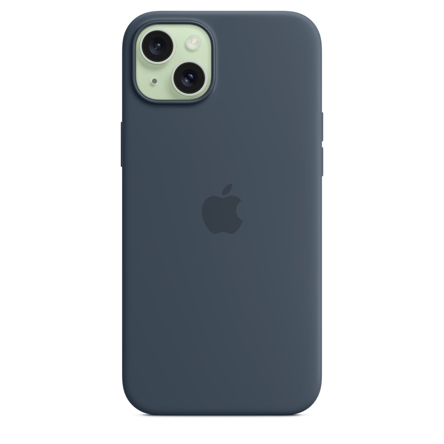 Funda de silicón con MagSafe para el iPhone 15 Plus - Azul tormenta