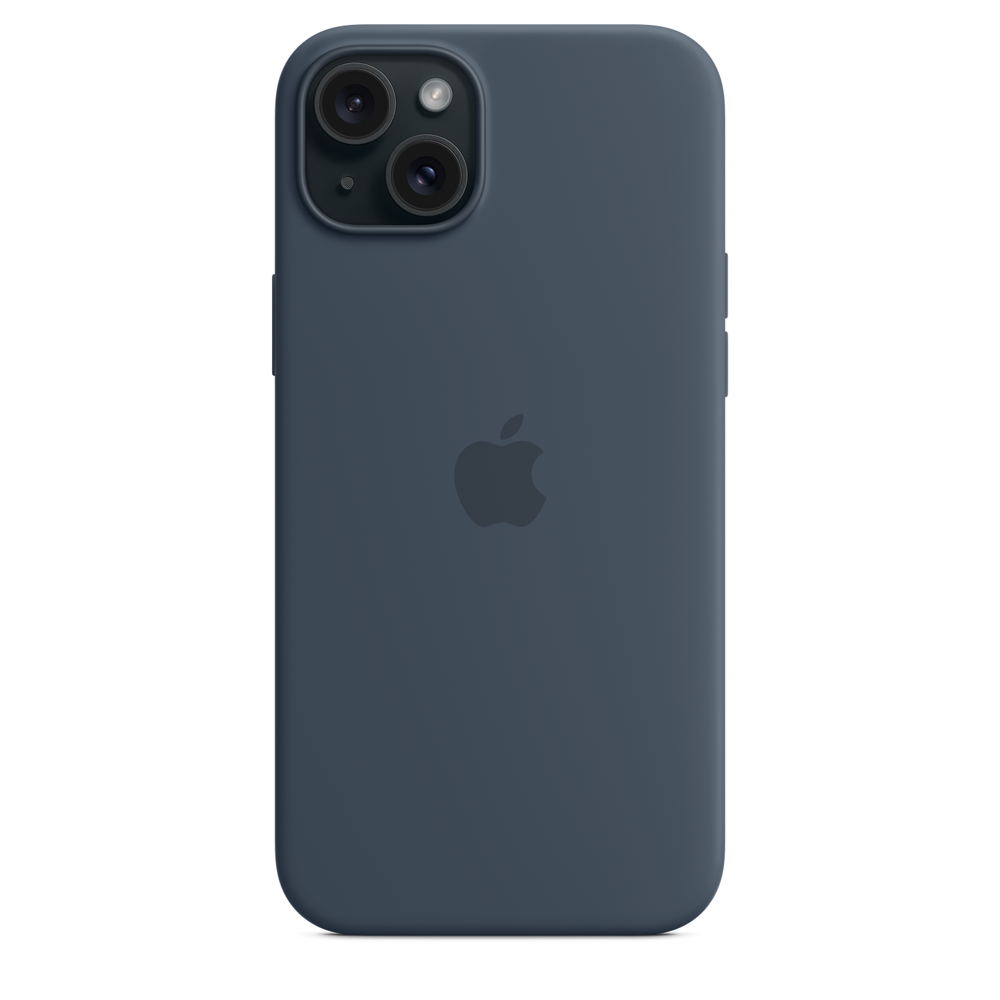 Funda de silicón con MagSafe para el iPhone 15 Plus - Azul tormenta