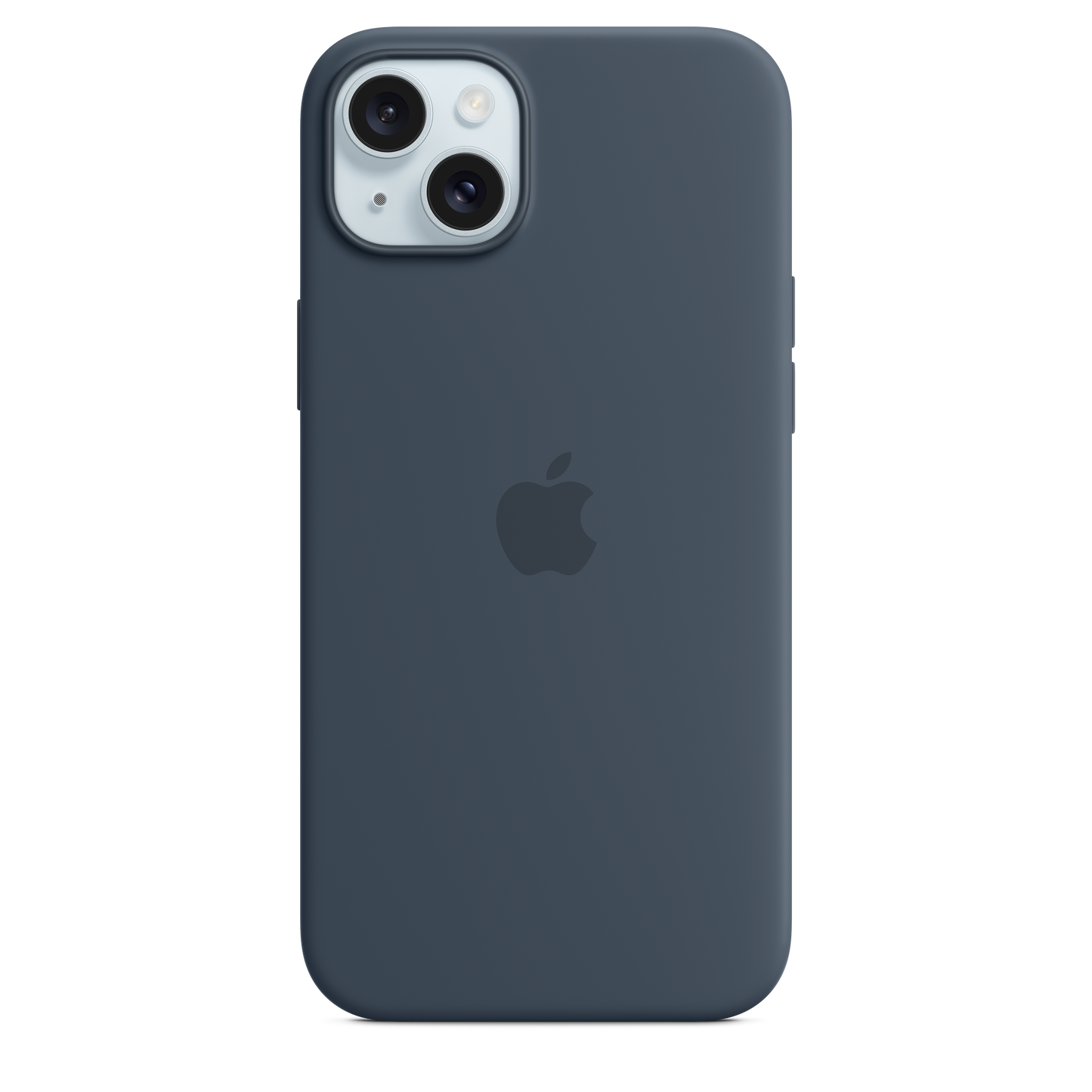 Funda de silicón con MagSafe para el iPhone 15 Plus - Azul tormenta