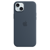 Funda de silicón con MagSafe para el iPhone 15 Plus - Azul tormenta