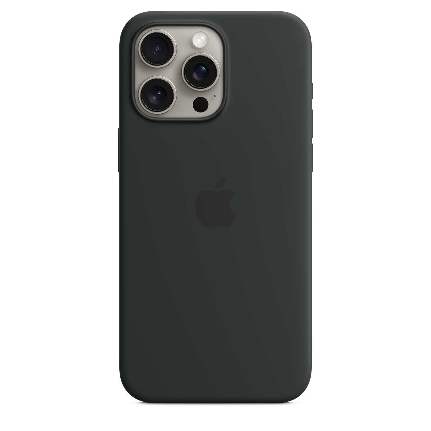 Funda de silicón con MagSafe para el iPhone 15 Pro Max - Negro