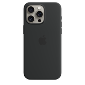 Funda de silicón con MagSafe para el iPhone 15 Pro Max - Negro