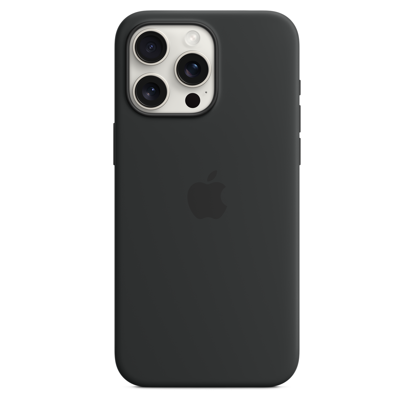 Funda de silicón con MagSafe para el iPhone 15 Pro Max - Negro