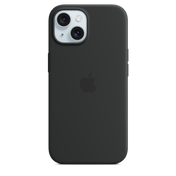 Funda de silicón con MagSafe para el iPhone 15 - Negro