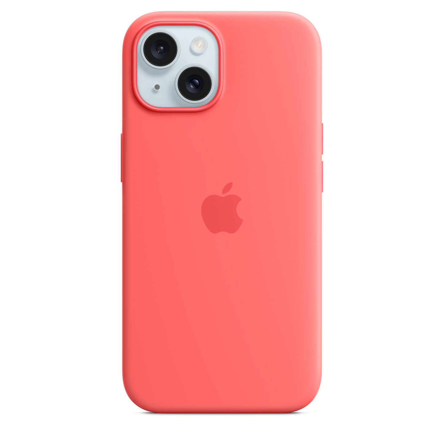 Funda de silicón con MagSafe para el iPhone 15 - Color guayaba