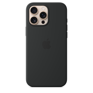 Funda de silicón con MagSafe para el iPhone 16 Pro Max - Negro