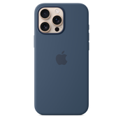 Funda de silicón con MagSafe para el iPhone 16 Pro Max - Azul denim