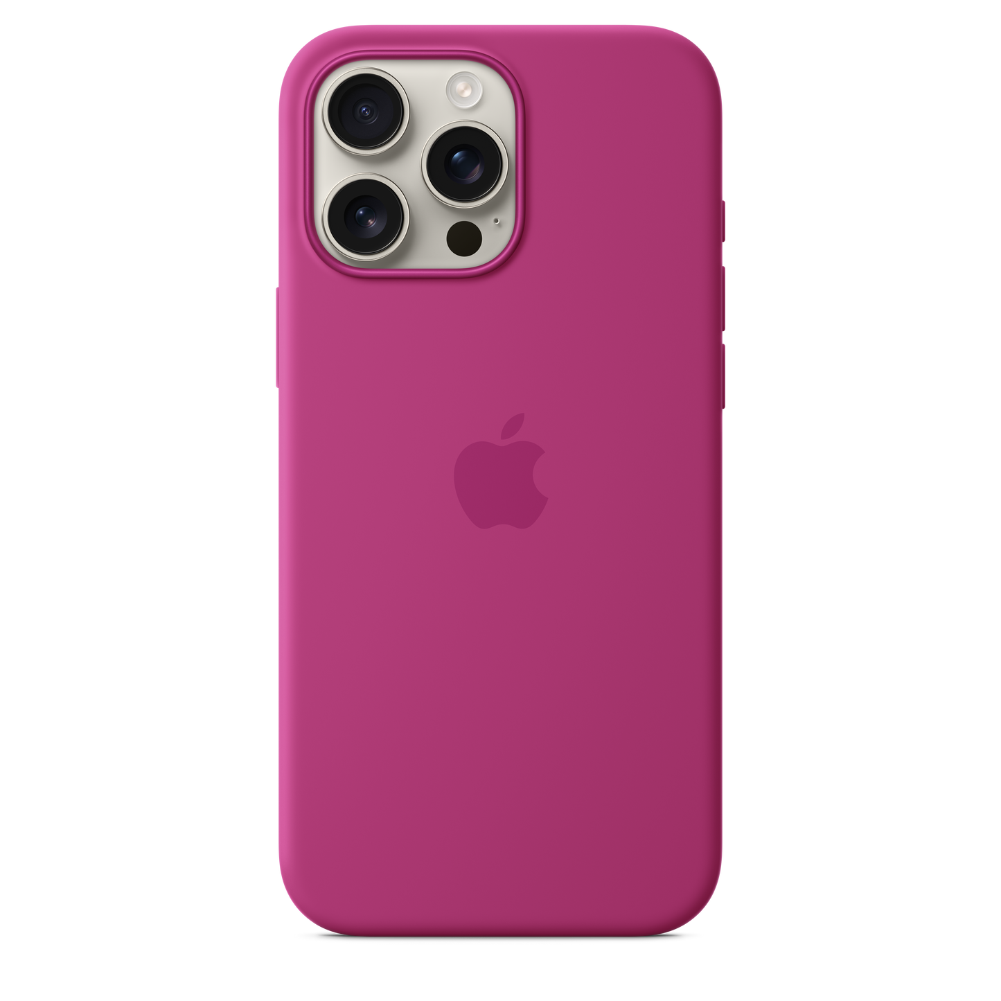 Funda de silicón con MagSafe para el iPhone 16 Pro Max - Fucsia