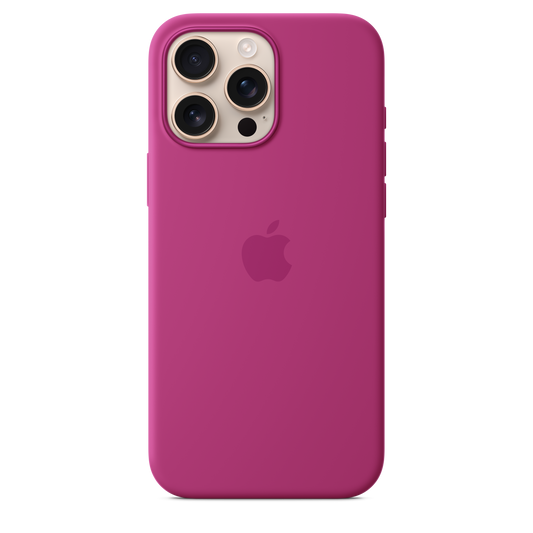 Funda de silicón con MagSafe para el iPhone 16 Pro Max - Fucsia