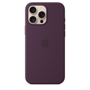 Funda de silicón con MagSafe para el iPhone 16 Pro Max - Color ciruela