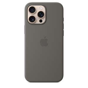 Funda de silicón con MagSafe para el iPhone 16 Pro Max - Gris piedra