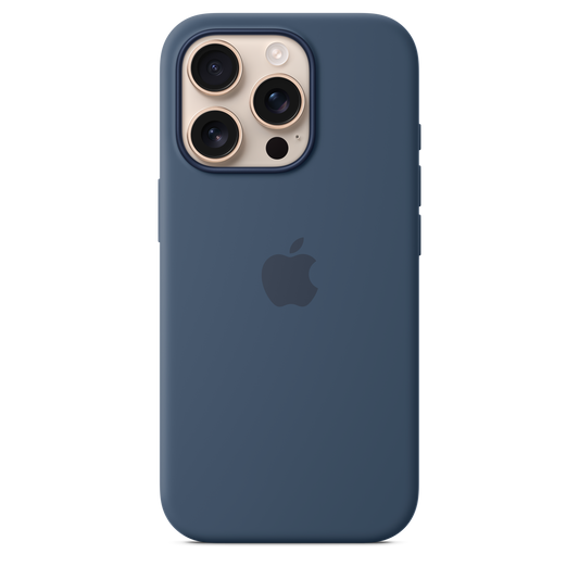 Funda de silicón con MagSafe para el iPhone 16 Pro - Azul denim