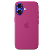 Funda de silicón con MagSafe para el iPhone 16 - Fucsia