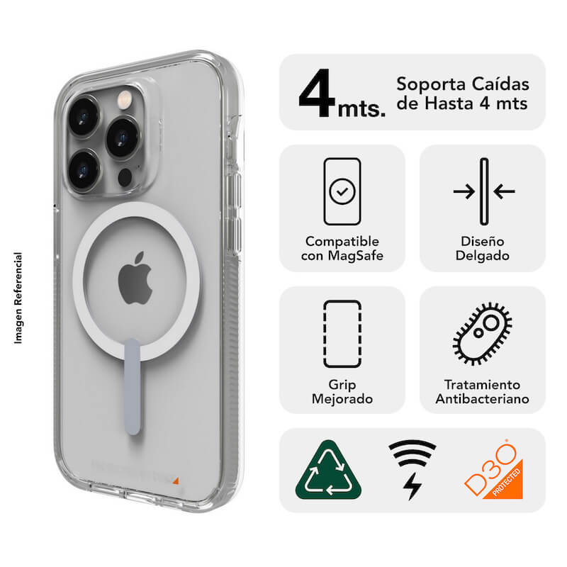 Case GEAR4 CRYSTAL PALACE SNAP Para iPhone 14 Pro - Transparente