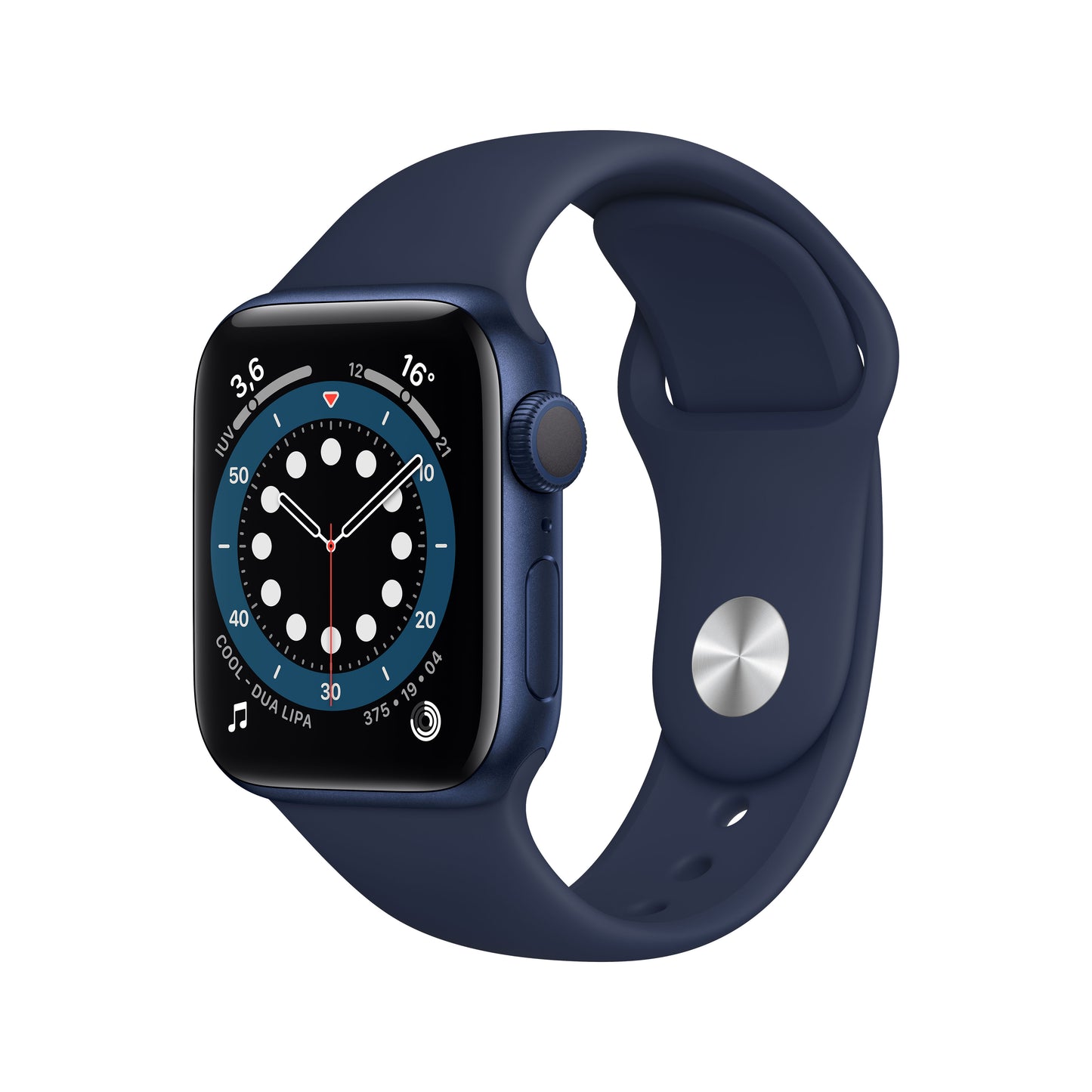 Apple Watch Series 6 (GPS) - Caja de aluminio en azul de 40 mm - Correa deportiva azul marino intenso - Talla única