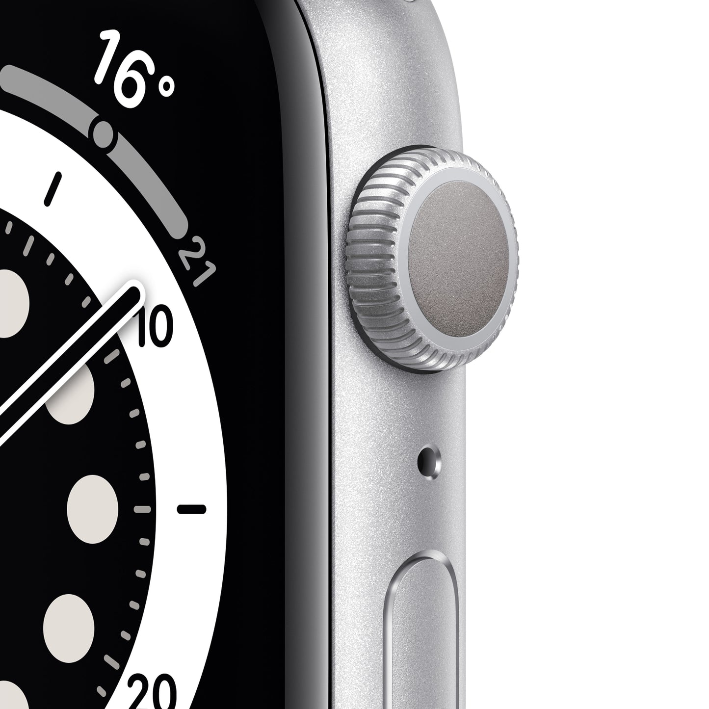 Apple Watch Series 6 (GPS) - Caja de aluminio en plata de 44 mm - Correa deportiva blanca - Talla única