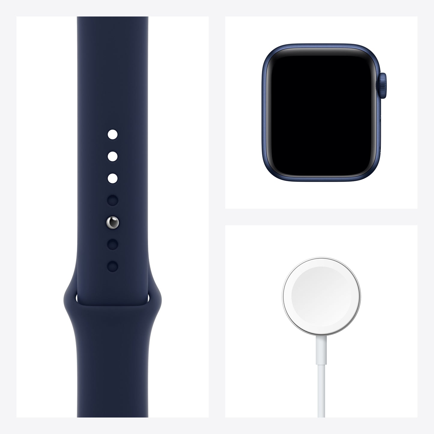 Apple Watch Series 6 (GPS + Cellular) - Caja de aluminio en azul de 40 mm - Correa deportiva azul marino intenso - Talla única