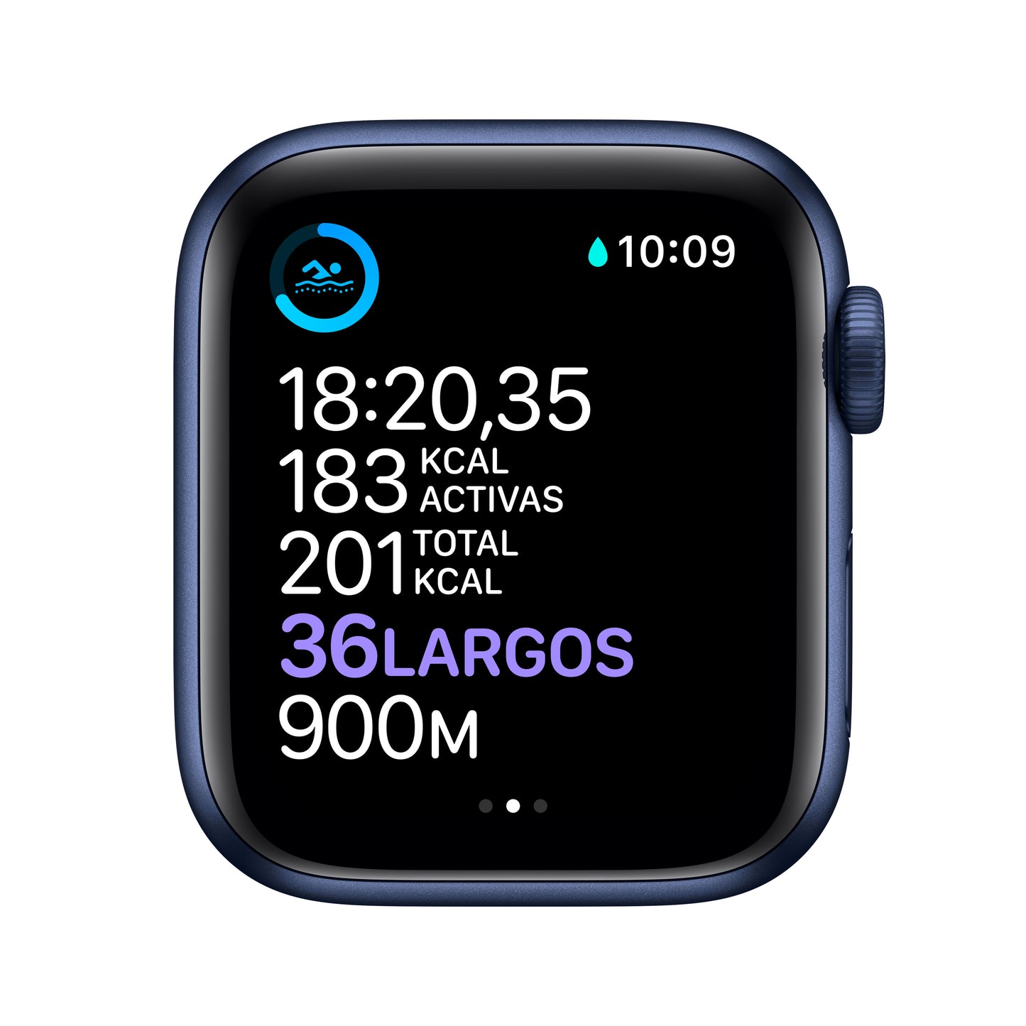 Apple Watch Series 6 (GPS + Cellular) - Caja de aluminio en azul de 40 mm - Correa deportiva azul marino intenso - Talla única