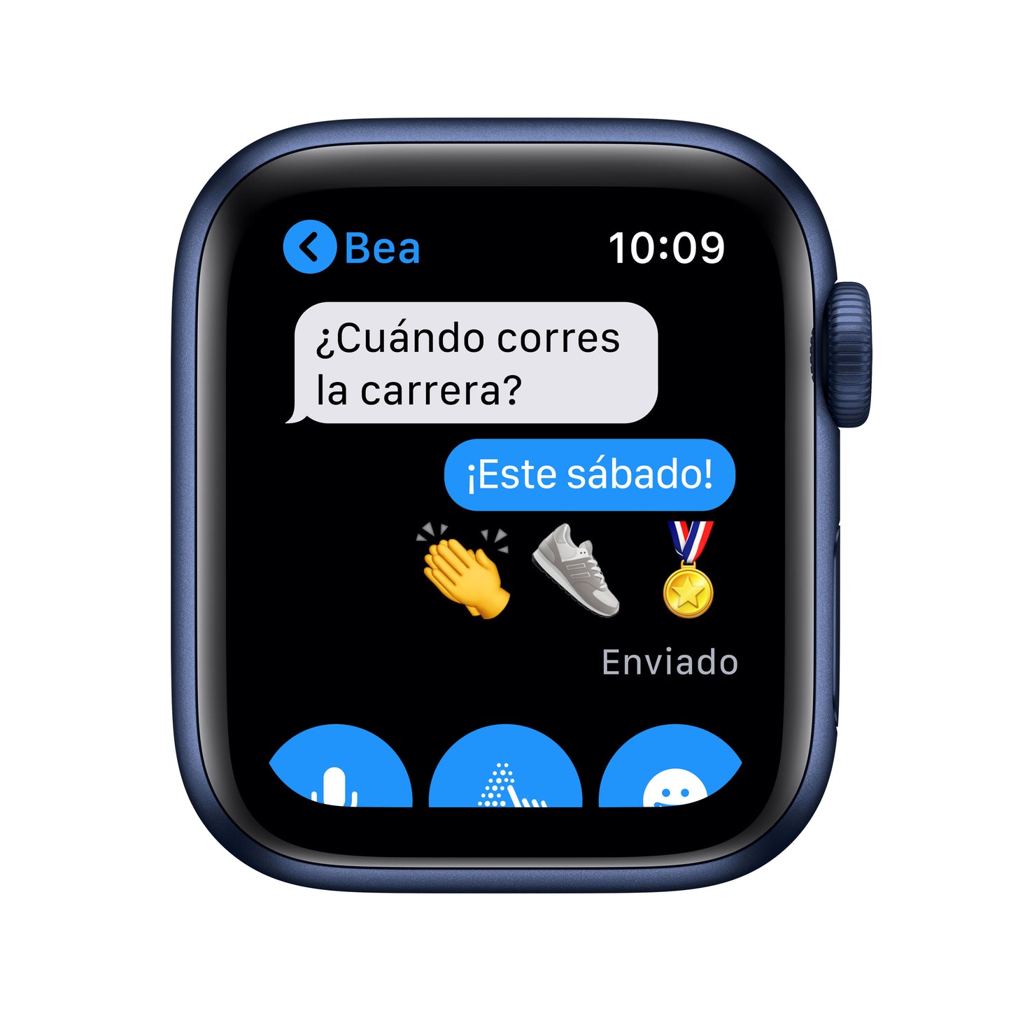 Apple Watch Series 6 (GPS + Cellular) - Caja de aluminio en azul de 40 mm - Correa deportiva azul marino intenso - Talla única