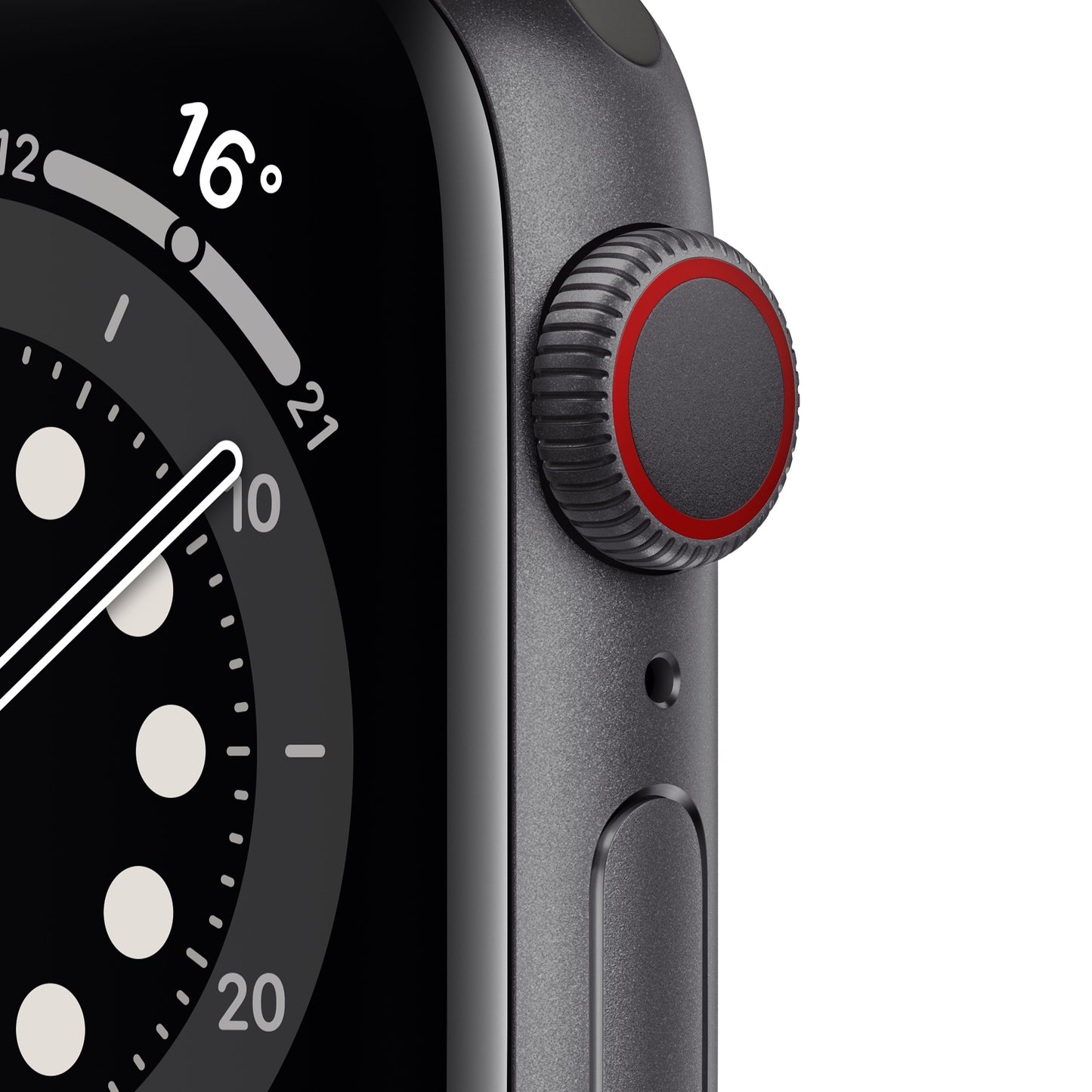 Apple Watch Series 6 (GPS + Cellular) - Caja de aluminio en gris espacial de 40 mm - Correa deportiva negra - Talla única
