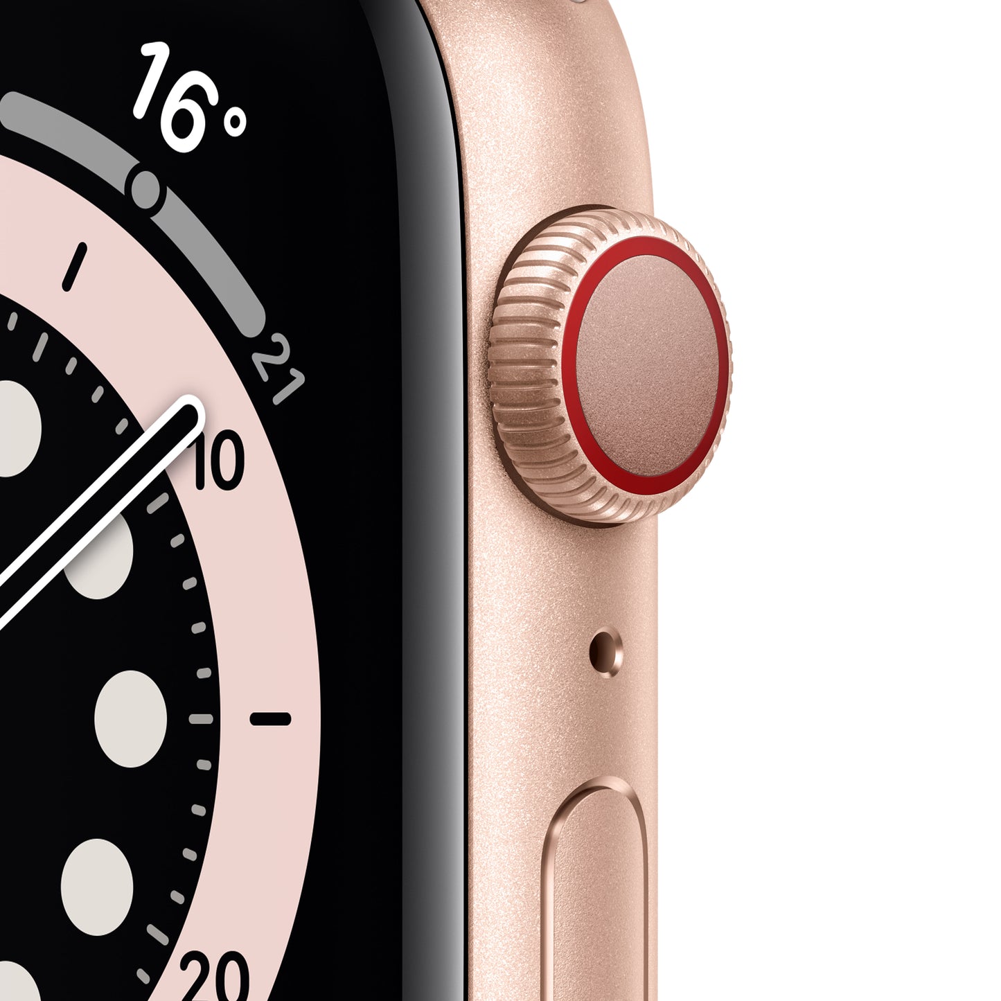 Apple Watch Series 6 (GPS + Cellular) - Caja de aluminio en oro de 44 mm - Correa deportiva rosa arena - Talla única