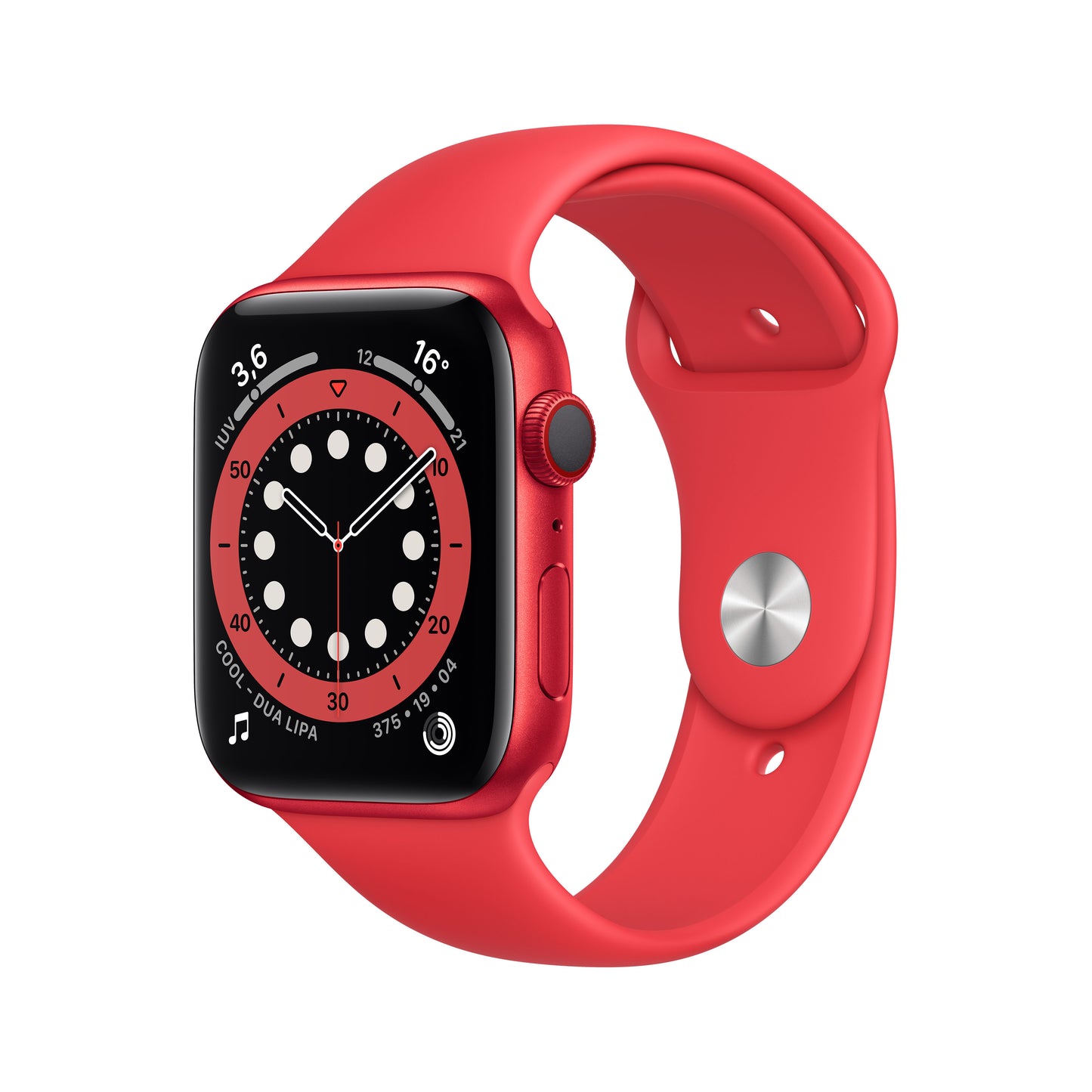 Apple Watch Series 6 (GPS + Cellular) - Caja de aluminio (PRODUCT)RED de 44 mm - Correa deportiva (PRODUCT)RED - Talla única