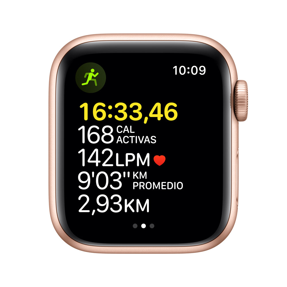 Apple Watch SE (GPS) - Caja de aluminio en oro de 40 mm - Correa deportiva blanco estelar - Talla única